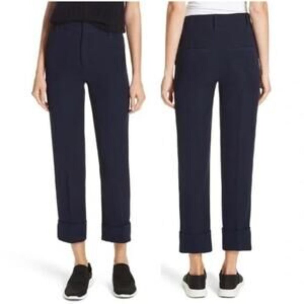 Vince Cuffed Ankle Trousers -- size 2 -- Navy Blue